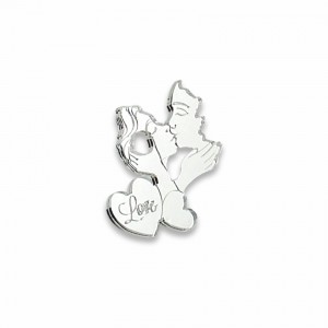 Magic / Applicazione bacio-cuori plex argento
