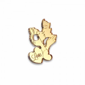 Magic / Applicazione bacio-cuori plex oro