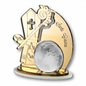 Melody / Tiara cresima plex oro con mappamondo