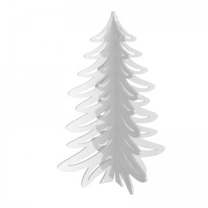 Albero di natale piccolo in plex bianco satinato - cm 15 x 25 h