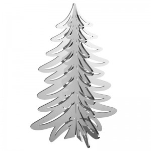 Albero di natale piccolo in specchio argento - cm 18 x 25 h