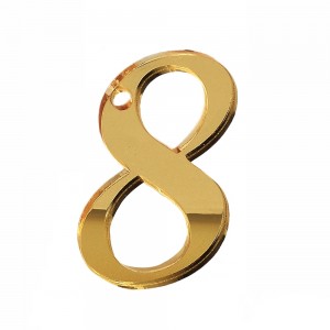 PEND-NUMERO"8" CM 4H PLEX SPECCH-ORO (SFUSO IMBUST.)            