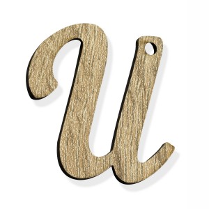PEND-LETTERA "U" CM 4H LEGNO (SFUSO IMBUST.)                    
