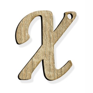 PEND-LETTERA "X" CM 4H LEGNO (SFUSO IMBUST.)                    