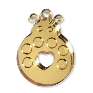PEND/COCCINELLA PLEXI SPECCH/ORO CM 3H(SFUSO IMBUST)