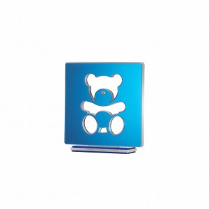 Lampada led piccola Teddy in specchio blu