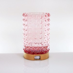 Lampada led in vetro lustro rosa (ricaricabile USB)