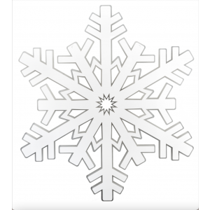 Luminaria di Natale “Fiocco di Neve” monocolore