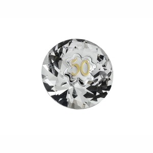 Diamante cristallo con quadrifoglio per 50° anniversario