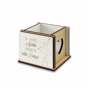 Witty / Cassetta legno ballerina incisione personalizzata - sfuso