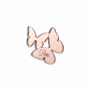 Magic / Applicazione farfalle plex rosegold