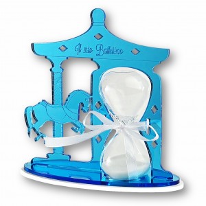 Melody / Carosello plex blu con clessidra