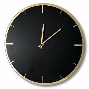 Narciso / Orologio da parete d.38 plex nero e oro