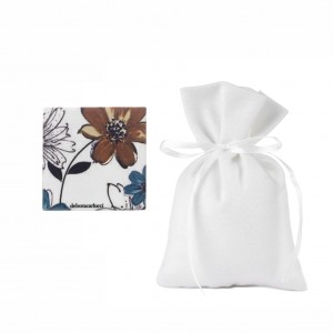 Segnaposto con sacchetto - Decorazione fiori vintage