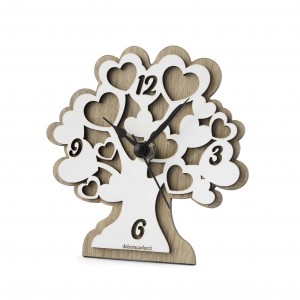 Orologio albero della vita in legno tortora 