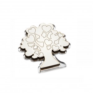 Magnete con albero della vita in specchio argento