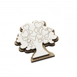 Magnete con albero della vita in legno tortora - cm 5