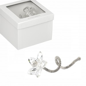 Ramo grande con strass e fiore in cristallo