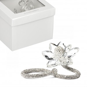 Ramo nodo con strass e fiore in cristallo