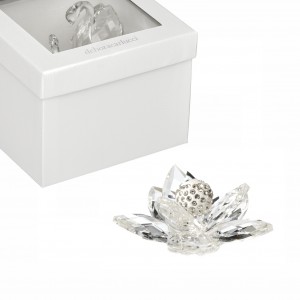 Ninfea cristallo con strass - cm Ø8 - H 3.5