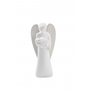 Statua piccola angelo con cuore 