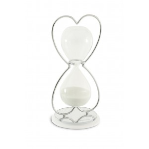 Clessidra piccola a cuore argento