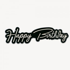Party / Scritta led da appendere cm 98x24 "Happy Birthday" - plex nero
