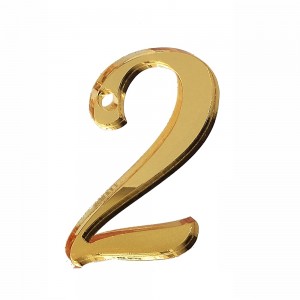 PEND-NUMERO"2" CM 4H PLEX SPECCH-ORO (SFUSO IMBUST.)            