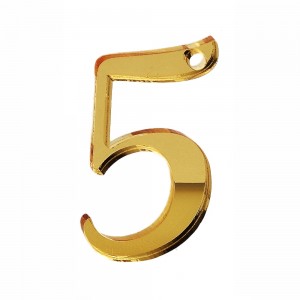 PEND-NUMERO"5" CM 4H PLEX SPECCH-ORO (SFUSO IMBUST.)            