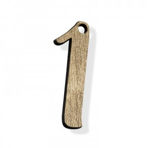 PEND-NUMERO"1" CM 4H LEGNO (SFUSO IMBUST.)                      
