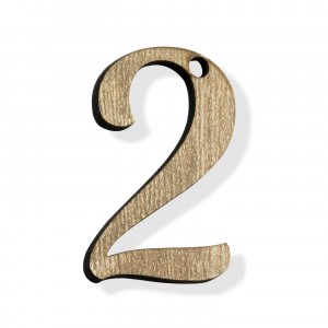 PEND-NUMERO"2" CM 4H LEGNO (SFUSO IMBUST.)                      