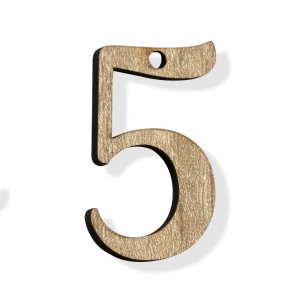 PEND-NUMERO"5" CM 4H LEGNO (SFUSO IMBUST.)                      