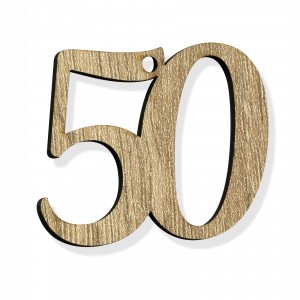 PEND-NUMERO"50" CM 4H LEGNO (SFUSO IMBUST.)                     