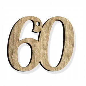 PEND-NUMERO"60" CM 4H LEGNO (SFUSO IMBUST.)                     