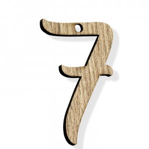 PEND-NUMERO"7" CM 4H LEGNO (SFUSO IMBUST.)                      