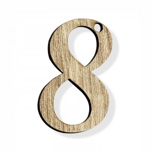 PEND-NUMERO"8" CM 4H LEGNO (SFUSO IMBUST.)                      