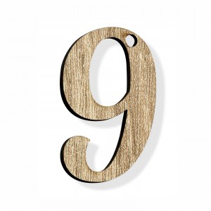 PEND-NUMERO"9" CM 4H LEGNO (SFUSO IMBUST.)                      