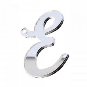 PEND-LETTERA "E" CM 4H PLEX SPECCH-ARG (SFUSO IMBUST.)          