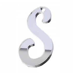 PEND-LETTERA "S" CM 4H PLEX SPECCH-ARG (SFUSO IMBUST.)          