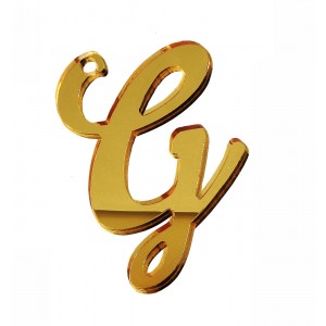 PEND-LETTERA "G" CM 4H PLEX SPECCH-ORO (SFUSO IMBUST.)          