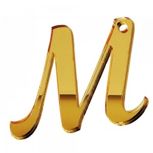 PEND-LETTERA "M" CM 4H PLEX SPECCH-ORO (SFUSO IMBUST.)          