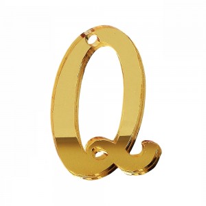 PEND-LETTERA "Q" CM 4H PLEX SPECCH-ORO (SFUSO IMBUST.)          