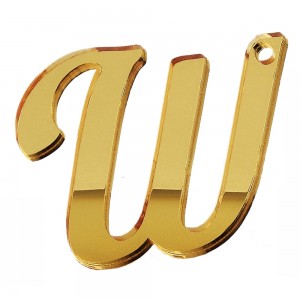 PEND-LETTERA "W" CM 4H PLEX SPECCH-ORO (SFUSO IMBUST.)          
