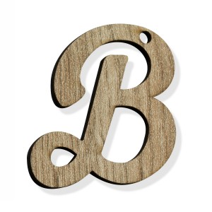 PEND-LETTERA "B" CM 4H LEGNO (SFUSO IMBUST.)                    
