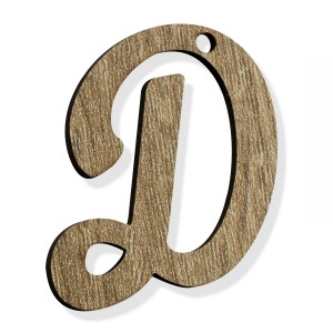 PEND-LETTERA "D" CM 4H LEGNO (SFUSO IMBUST.)                    
