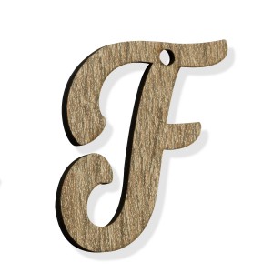 PEND-LETTERA "F" CM 4H LEGNO (SFUSO IMBUST.)                    