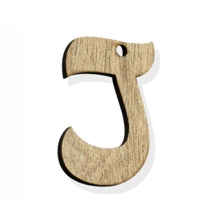 PEND-LETTERA "J" CM 4H LEGNO (SFUSO IMBUST.)                    