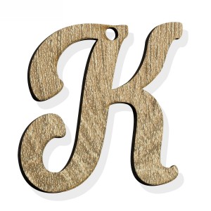 PEND-LETTERA "K" CM 4H LEGNO (SFUSO IMBUST.)                    