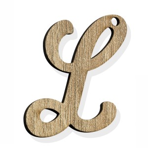 PEND-LETTERA "L" CM 4H LEGNO (SFUSO IMBUST.)                    