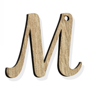 PEND-LETTERA "M" CM 4H LEGNO (SFUSO IMBUST.)                    